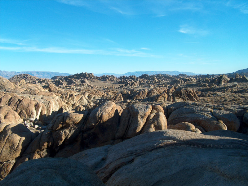 Alabama Hills rocky landscape in California where old western movies were filmed