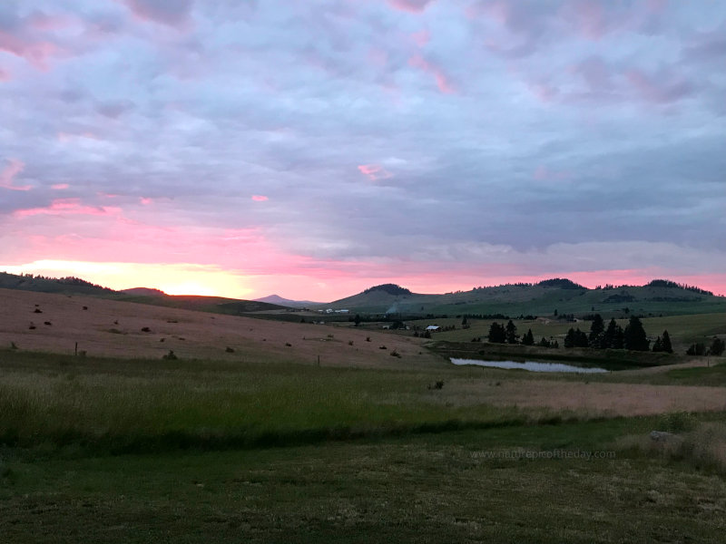 Sunset over Washington state