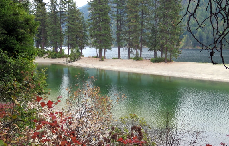 Beach on lake Pend Orielle