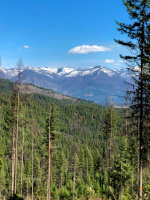 Snow covered ridges and mountains in Montana.