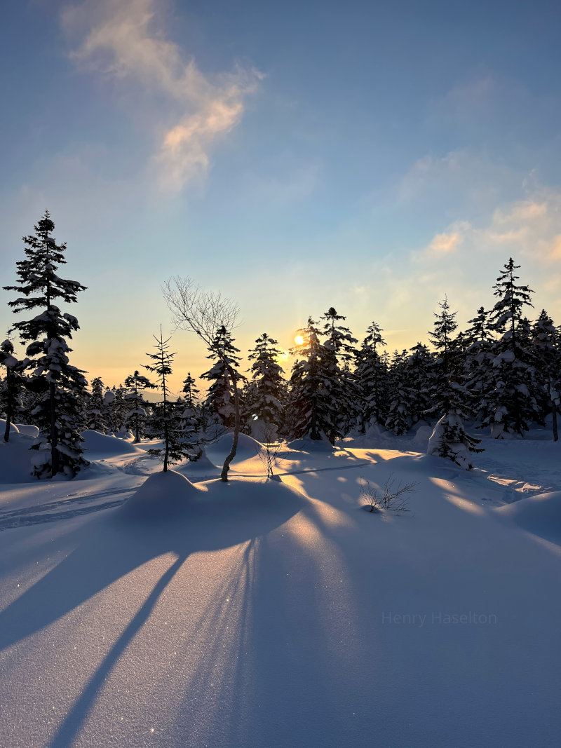 Snow skiing in Japan