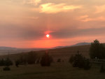 Sunset through the smoke