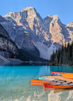 Canoes in Banff