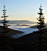 Outdoor Photography.  Fog covered valley.