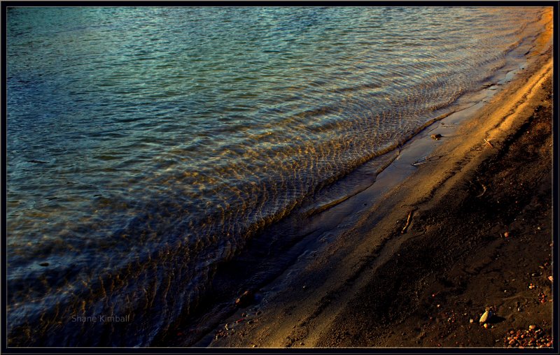 shoreline, nature photo.  Earth, water, light