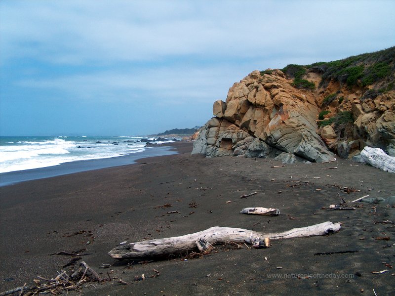 Gravel beach, north of San Luis Obispo, CA
