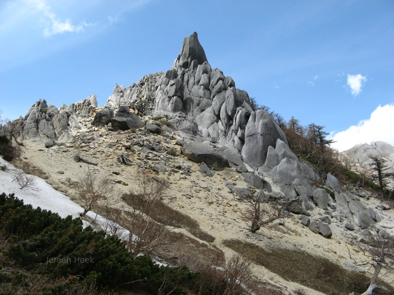 Mountain peak in Japan.  Hiking, mountain climbing.