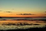 Midnight sun, solstice, Waterloo Bay, Isle of Skye.
