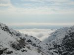 Snowfall in the Alborz Mountains near Tehran, Iran