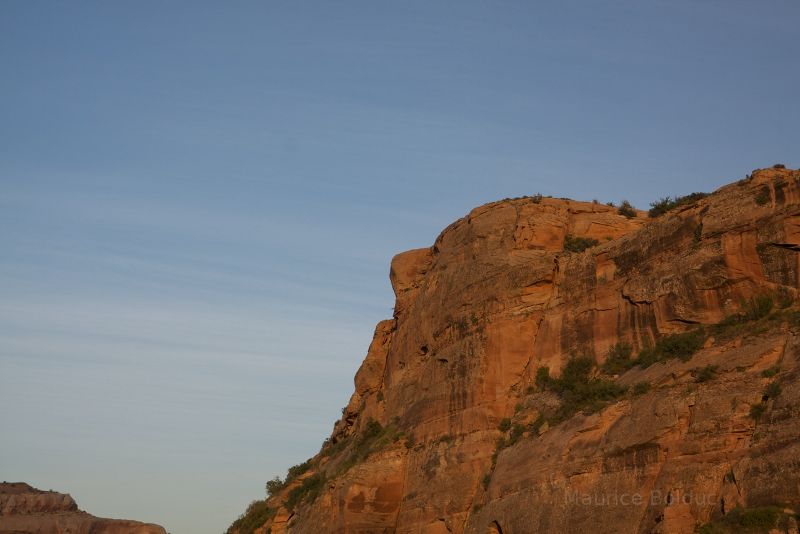 Rock face above the Colorado River, near Moab Utah