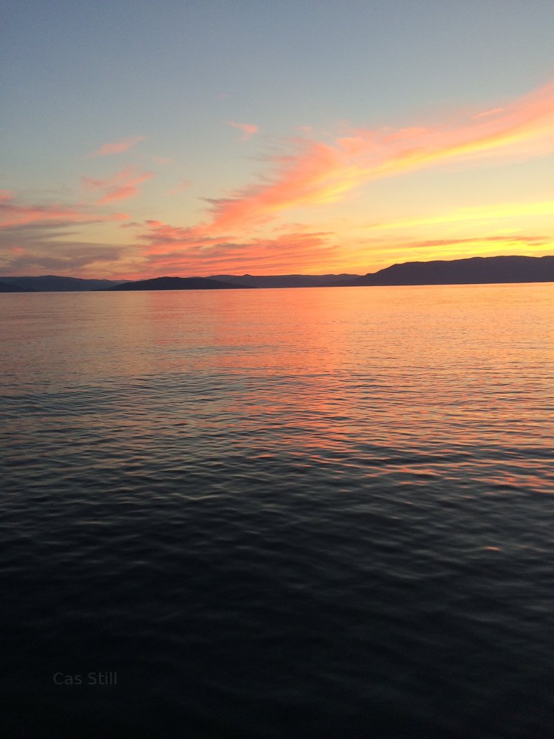 Gorgeous sunset on Flathead Lake