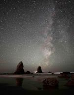 Beautiful scene of our galaxy from Cannon Beach, OR