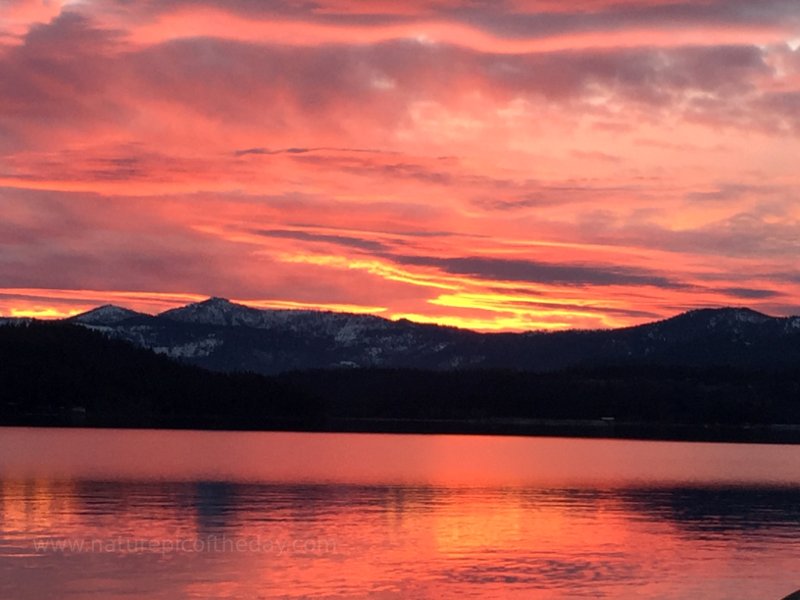Sunset over Lake Coeur D