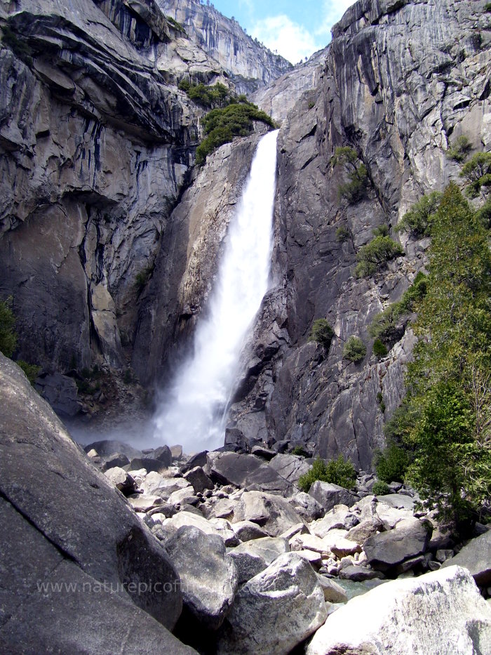 Yosemite falls in Yosemite National Park