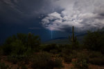 Lighting storm in Saguaro National Park, Tucson Arizona