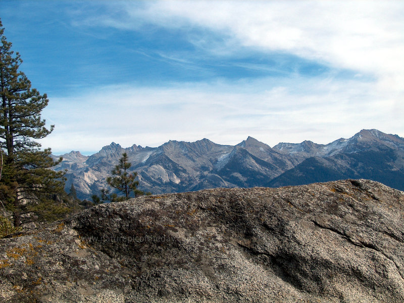 Granite in the high Sierra Nevada Mountain Range in California