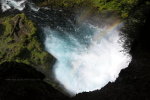 Base of Sahalie Falls in Oregon