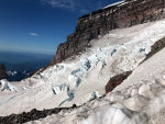 Ingraham Glacier and Gibralatar Rock near the top of Mount Rainier