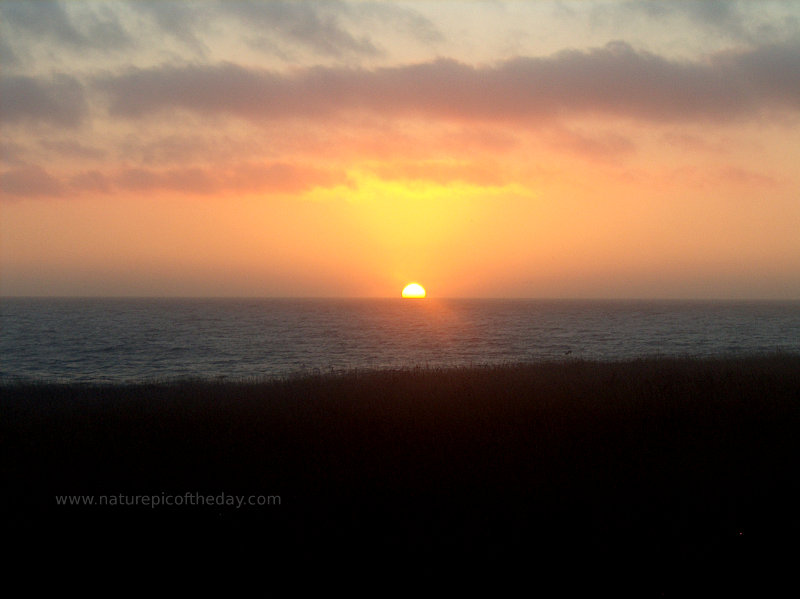 sunset over the Pacific