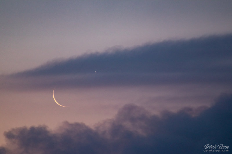 Moon and Venus in the Sky