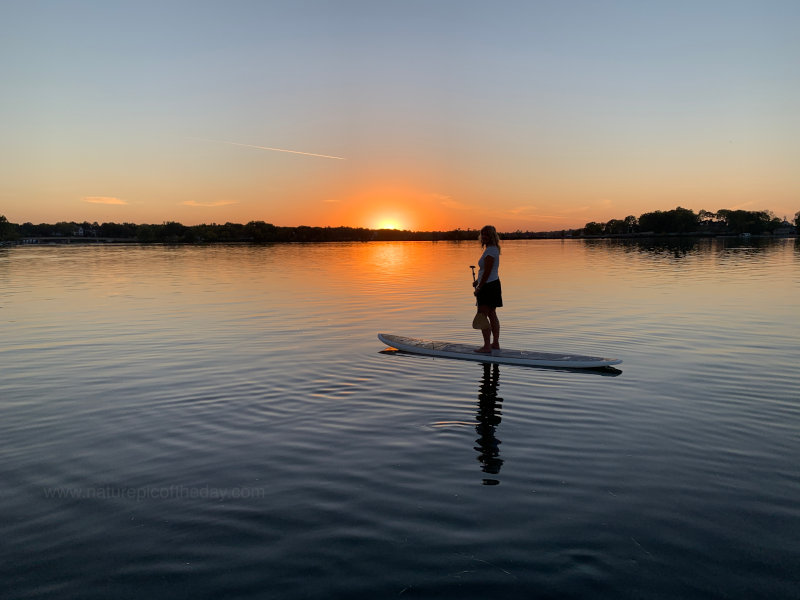Stand up paddle boarding on Lake Minnetonka