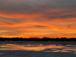 Frozen sunset over a Minnesotan Lake