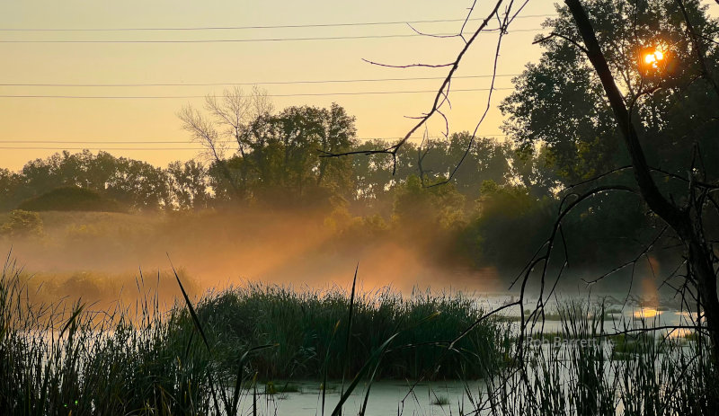 Sunrise on a lake in Minnesota
