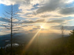 Sunset in the spring at Big Mountain in Whitefish, Montana