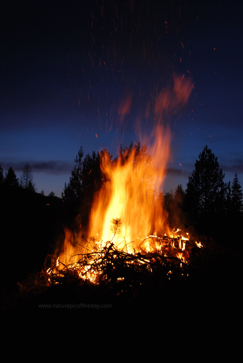 Bon fire in Montana