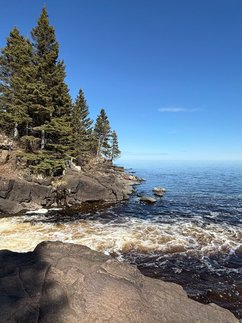 Cascade River Emptying into Lake Superior